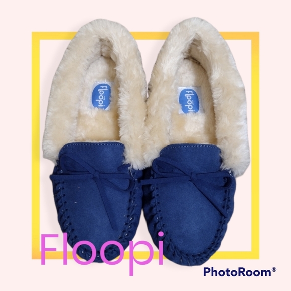 Floopi Moccasin Rubber Sole Slippers - Picture 1 of 6